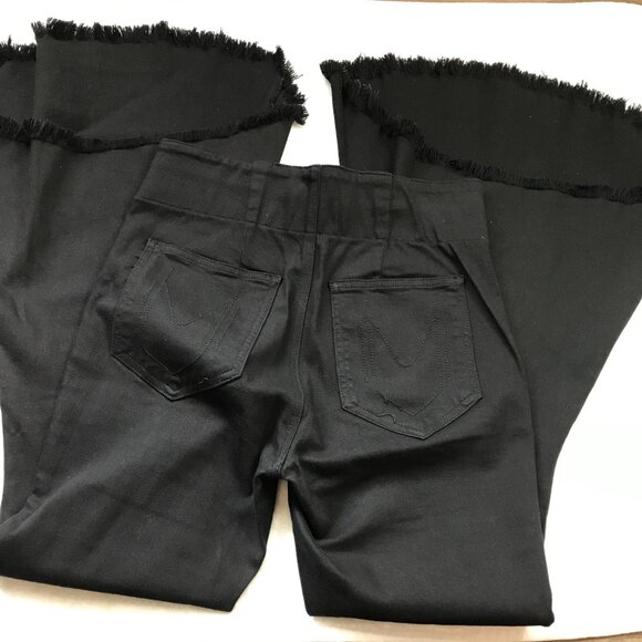 Show Me Your Mumu Becky Bells In Black Lava Women's Large High Waist Fringe USA - Picture 6 of 13